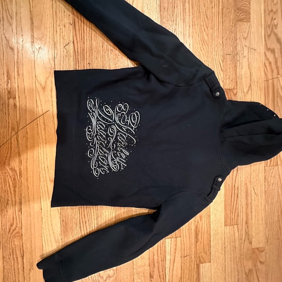 Harley Davidson Fleece Hooded Zip Up Jacket - Picture 8 of 9